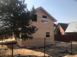 Строительство дома из бруса 7х10, МО, ТСН "Вешки" - март 2020 г