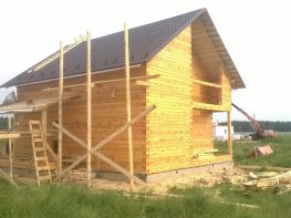 Строительство дома из проф.бруса по проекту D-15 